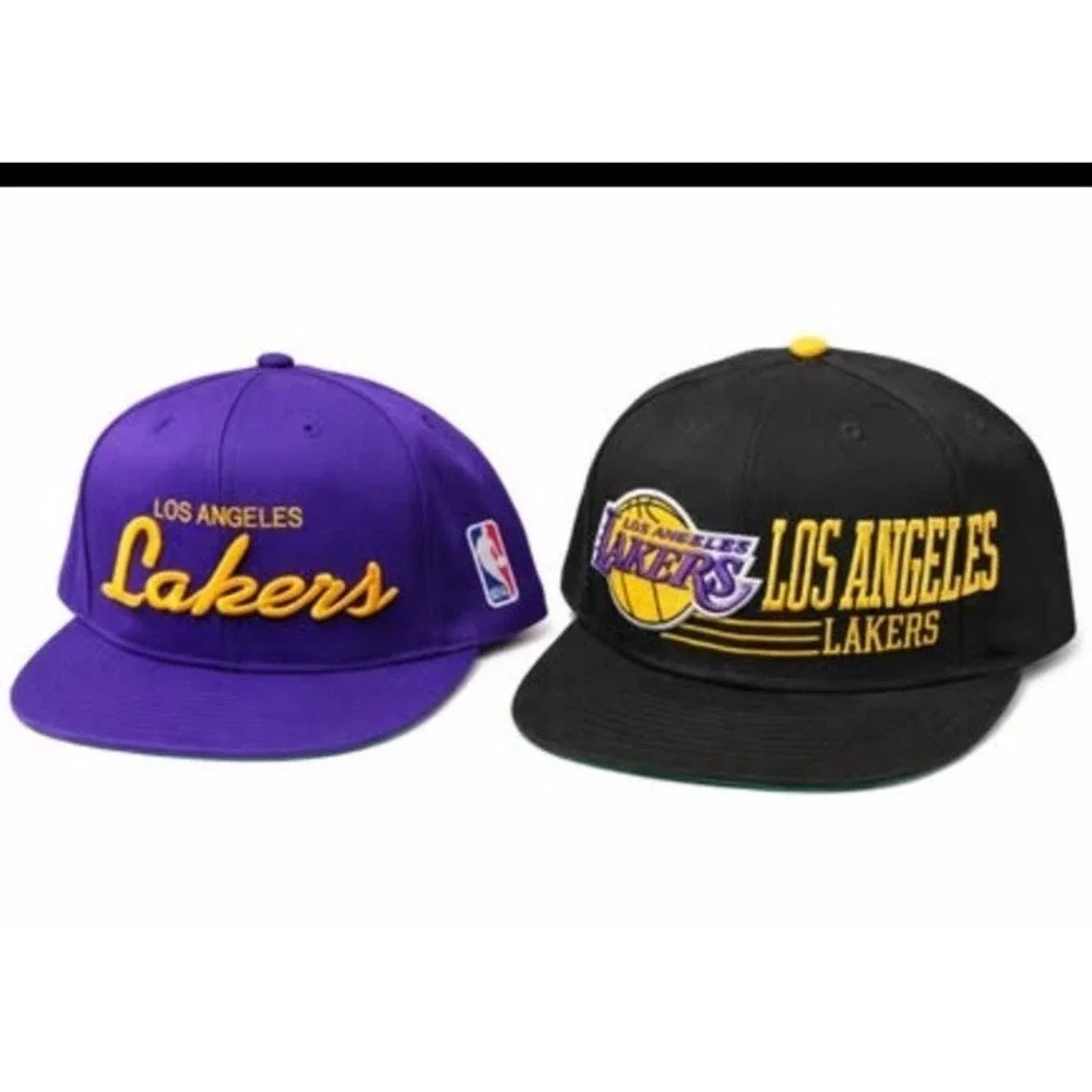 Los Angeles Lakers Snapback Hat Lot Adidas Draft Cap New Era Vintage Style